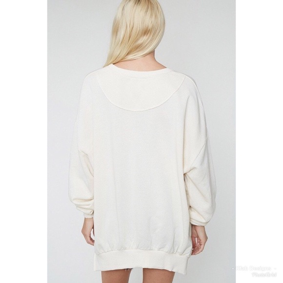 🛍LAST 1! French Terry “COFFEE” Pocket Sweatshirt - Picture 4 of 4